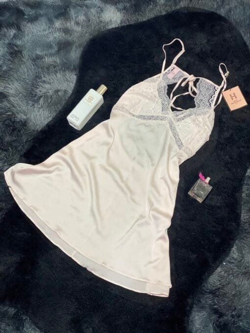 Nuisette en satin "Rose"