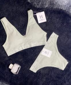 ensemble brassiére culotte "Vert"