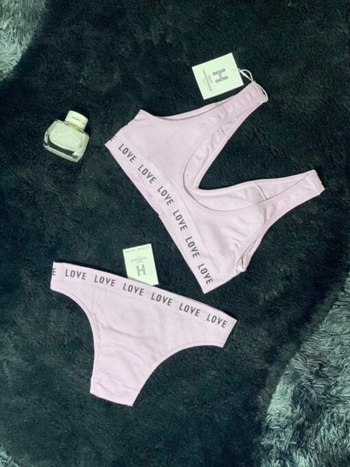 ensemble brassiére culotte "mauve" – Image 2
