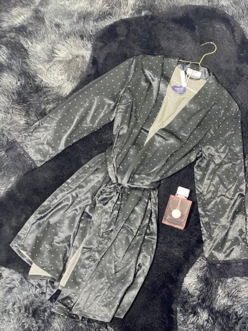 Peignoir Satin "Noir" Tress