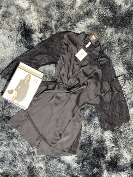 Ensemble nuisette peignoir H « NOIR »