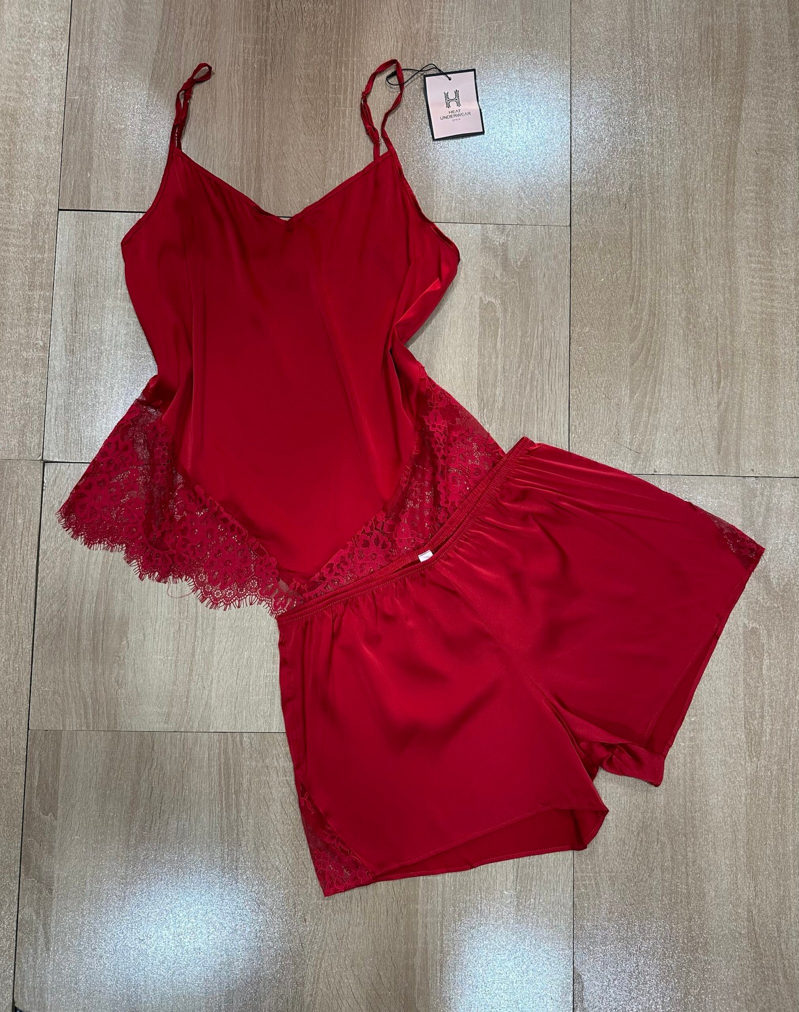 Bustier short en satin "Bordeaux"