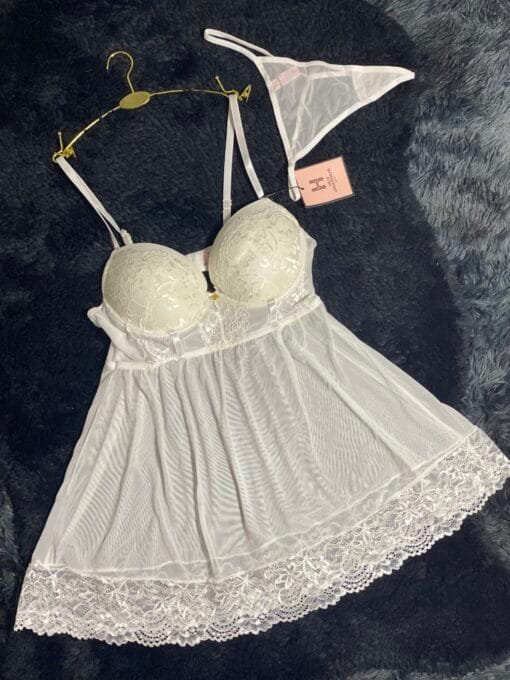 Nuisette - bas H " Blanc  "