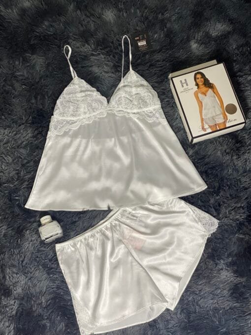 Pyjama short-bustier "Blanc"