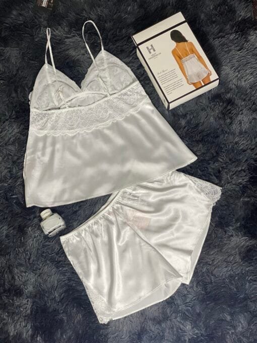 Pyjama short-bustier "Blanc" – Image 2