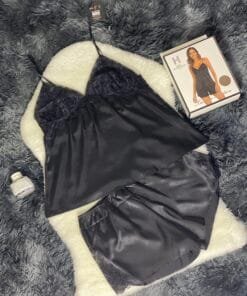 Pyjama short-bustier "Noir"