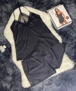 Pyjama Short-Bustier "Noir"