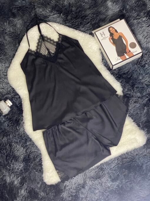 Pyjama Short-Bustier "Noir"