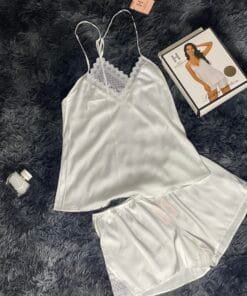 Pyjama Short-Bustier "Blanc"