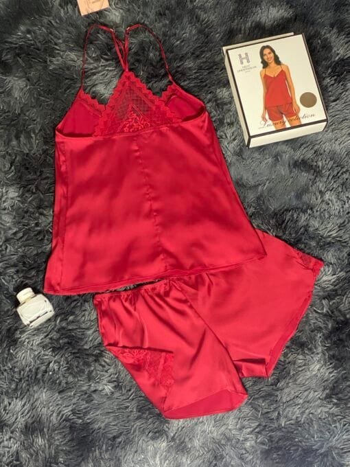 Pyjama Short-Bustier "Bordeaux" – Image 2