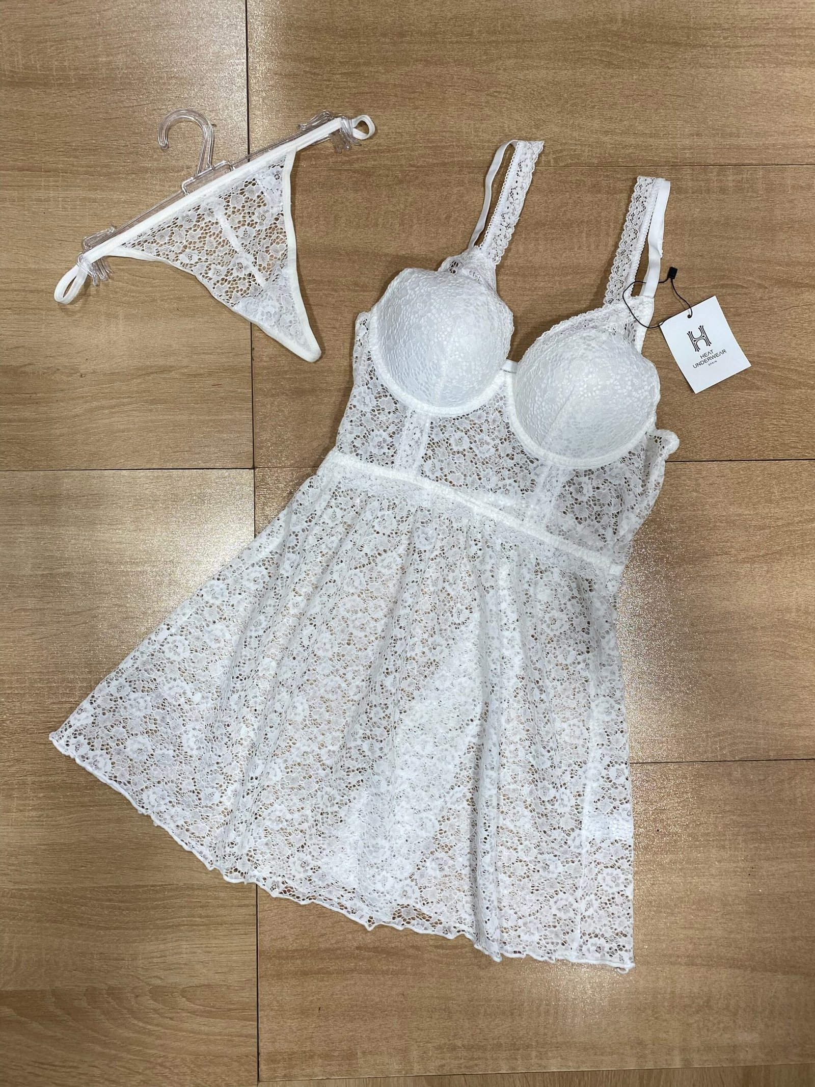 Nuisette -Bas H en dentell « Blanc »