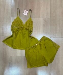 Pyjama short-bustier "Moutard"