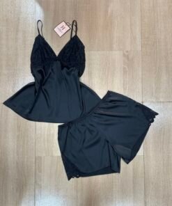 Pyjama short-bustier "Noir"