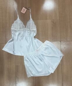 Pyjama short-bustier "Blanc"