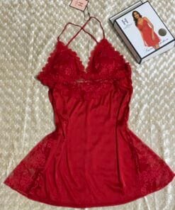 Nuisette croisé en dentelle « Bordeaux « 