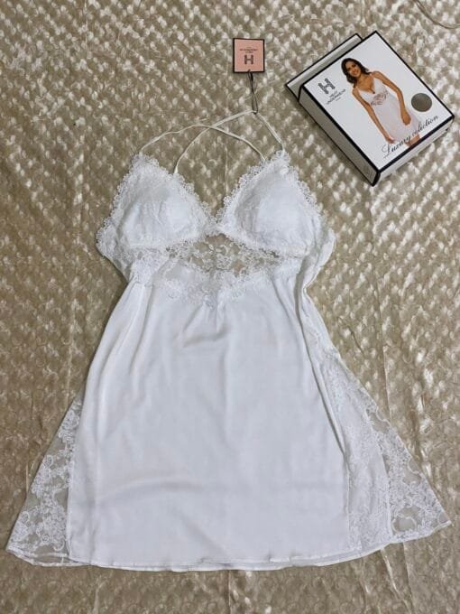 Nuisette croisé en dentelle « Blanc « 