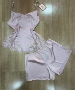 Bustier short en satin "ROSE "