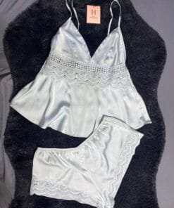 Short Bustien En Satin H " Bleu "