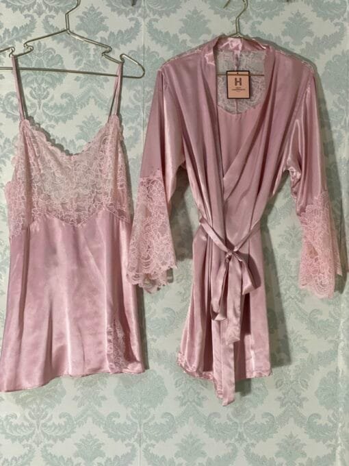Ensemble Nuisette peignoir H " Rose  "