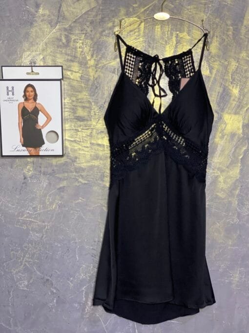 Nuisette En Satin "Noir"