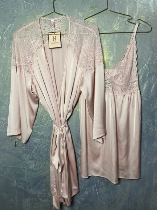 Ensemble Nuisette peignoir "Rose"
