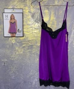 Nuisette En Satin " Violet "