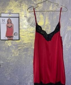 Nuisette En Satin " Rouge "