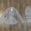 Pyjama Boutonnée En satin "Gris"