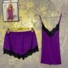 Bustier Short En Satiné " Violet "