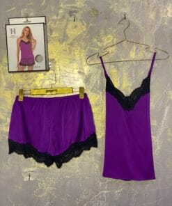 Bustier Short En Satiné " Violet "