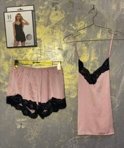 Bustier Short En Satiné " Rose "