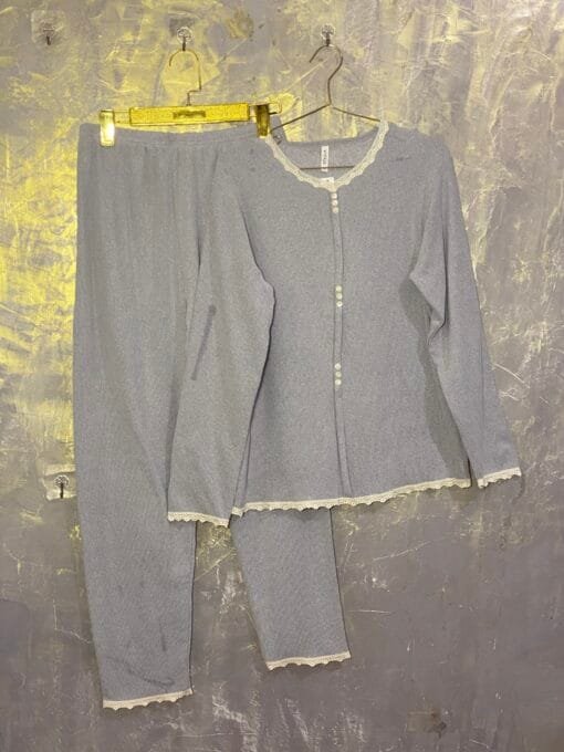 Pyjama Manche longue " Gris" En Velours