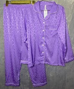 Pyjama Boutonnée Manche Longue " Mauve Motifs"