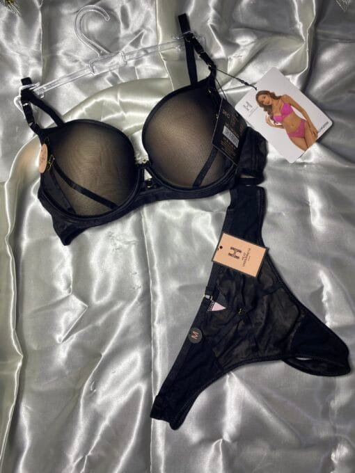 Ensemble 2 pièce H "Noir" Bas String – Image 2