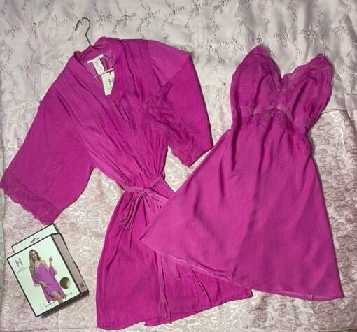 Ensemble Nuisette Peignoir "Fushia"