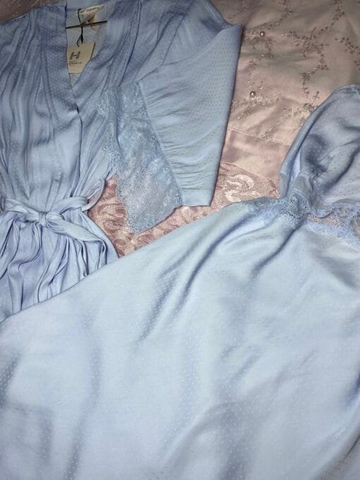 Ensemble Nuisette Peignoir "Bleu" – Image 2