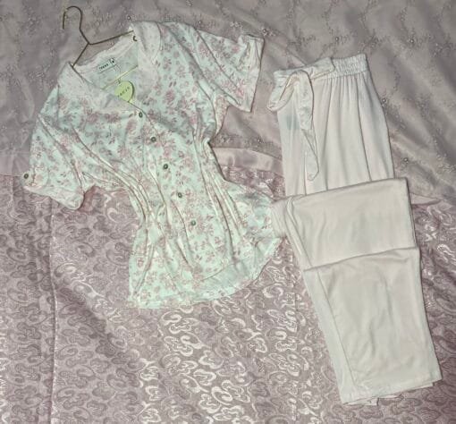 Pyjama Boutonnée demi-manche " Rose"