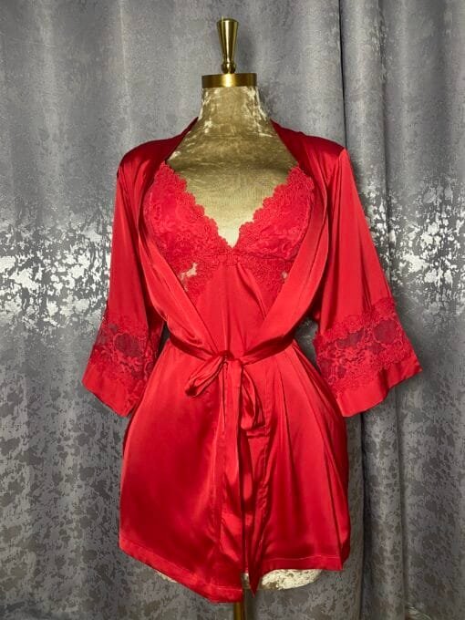 Ensemble Nuisette Peignoir "Rouge"