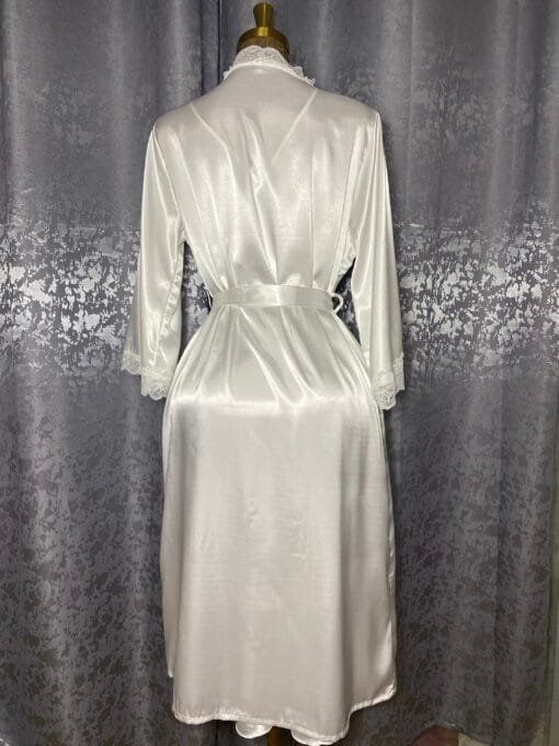 Ensemble Nuisette Peignoir Long "Blanc" – Image 2