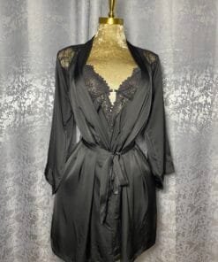 Ensemble Nuisette Peignoir " Noir "