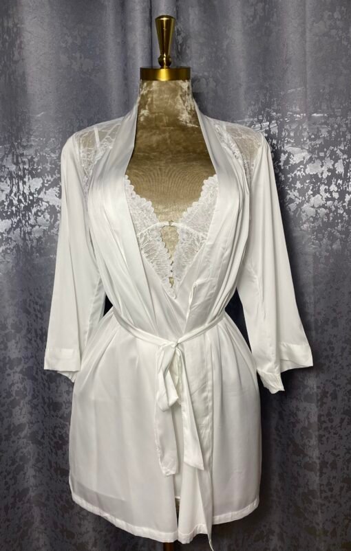 Ensemble Nuisette Peignoir " Blanc"