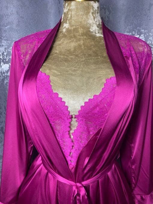 Ensemble Nuisette Peignoir " Aubergine " – Image 3