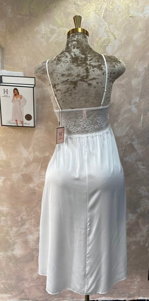 Ensemble Nuisette Peignoir " Blanc " Long – Image 4