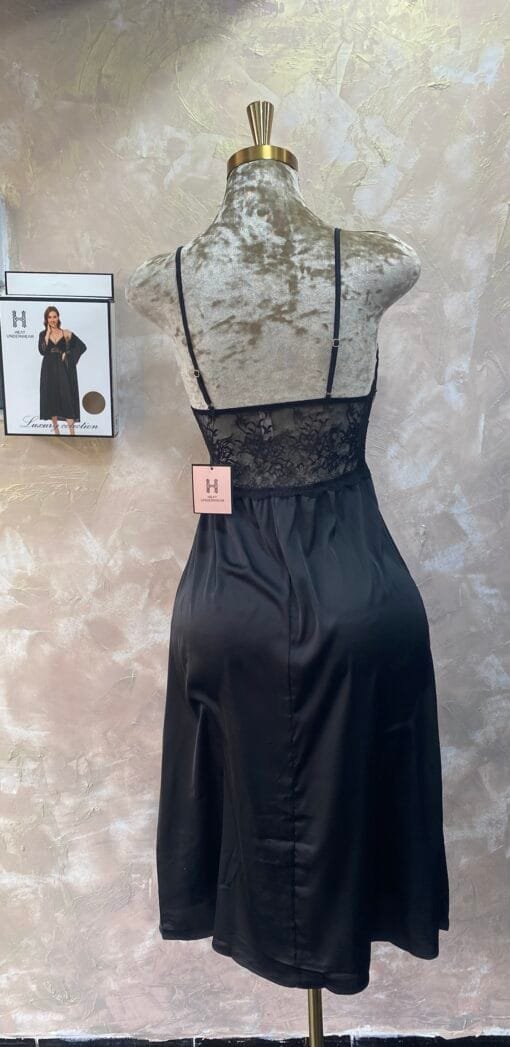 Ensemble Nuisette Peignoir " Noir " Long – Image 4