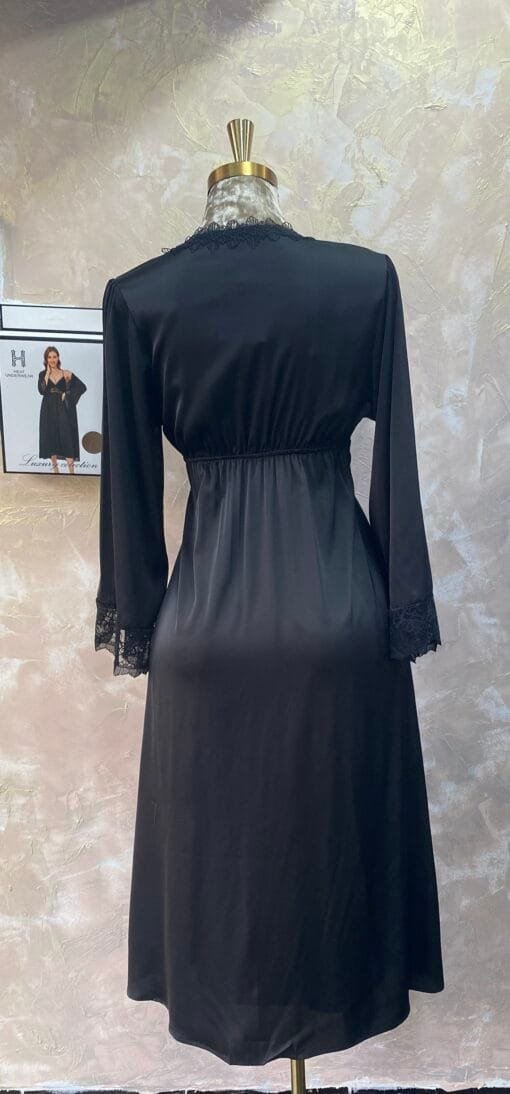 Ensemble Nuisette Peignoir " Noir " Long – Image 2