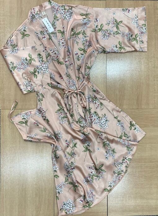 Ensemble 4 Pcs "Saumon" En Satin – Image 4