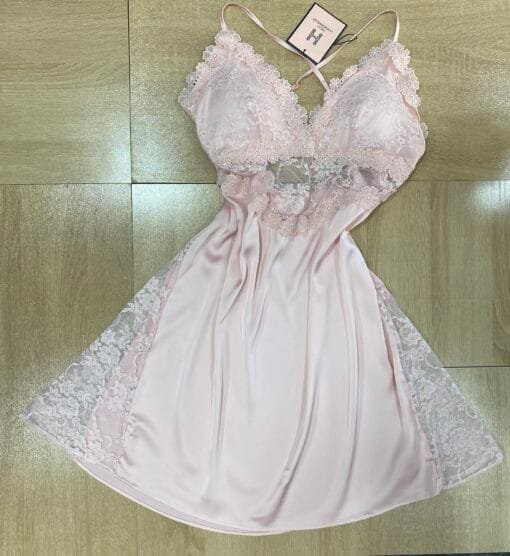 Nuisette croisé en dentelle "Rose"