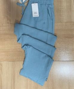 Pantalon froissé " Vert-d'eau "