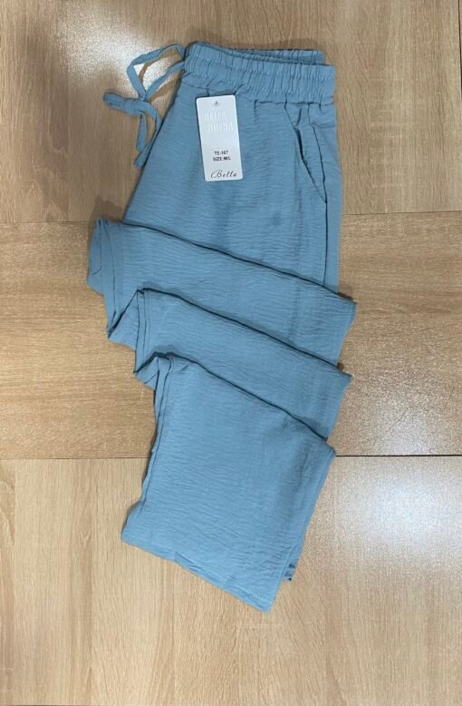 Pantalon froissé " Vert-d'eau "
