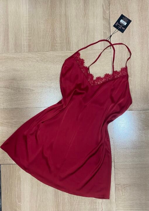 Ensemble Nuisette Peignoir - Bordeaux - En Dentelle – Image 3